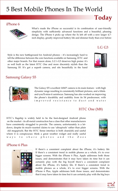 5 Best Mobile Phones In The World Today - INFOGRAPHIC