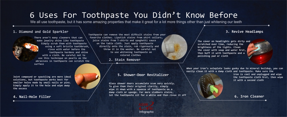 6 Uses For Toothpaste You Didn’t Know Before - INFOGRAPHIC