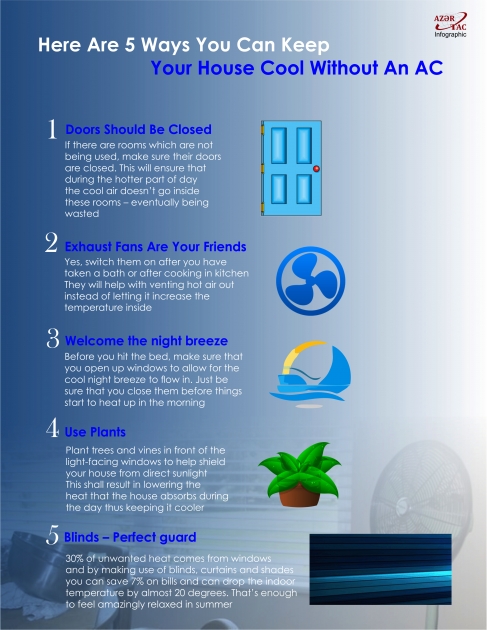 Here Are 5 Ways You Can Keep Your House Cool Without An AC - INFOGRAPHIC