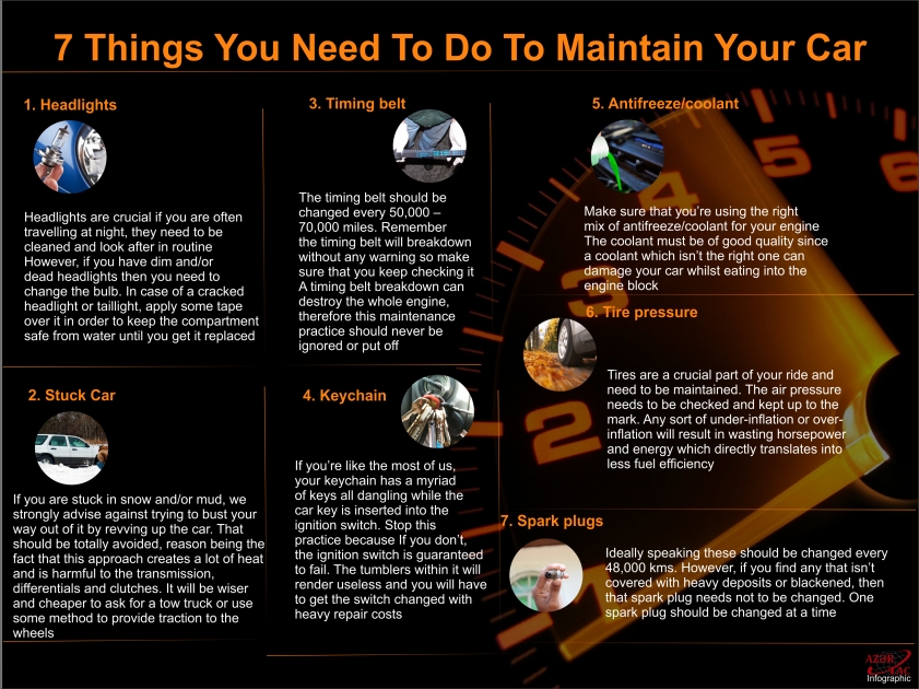 7 Things You Need To Do To Maintain Your Car - INFOGRAPHIC