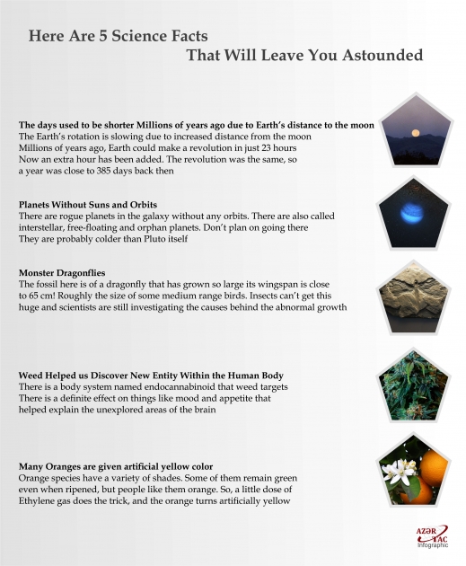 Here Are 5 Science Facts That Will Leave You Astounded - INFOGRAPHIC