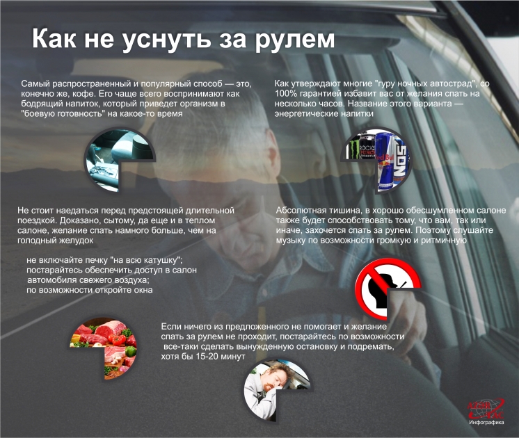 Как не уснуть за рулем - ИНФОГРАФИКА