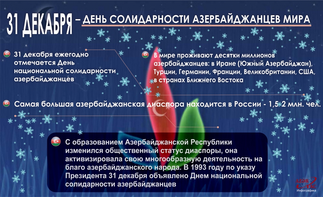 31 ДЕКАБРЯ - ДЕНЬ СОЛИДАРНОСТИ АЗЕРБАЙДЖАНЦЕВ МИРА  -  ИНФОГРАФИКА