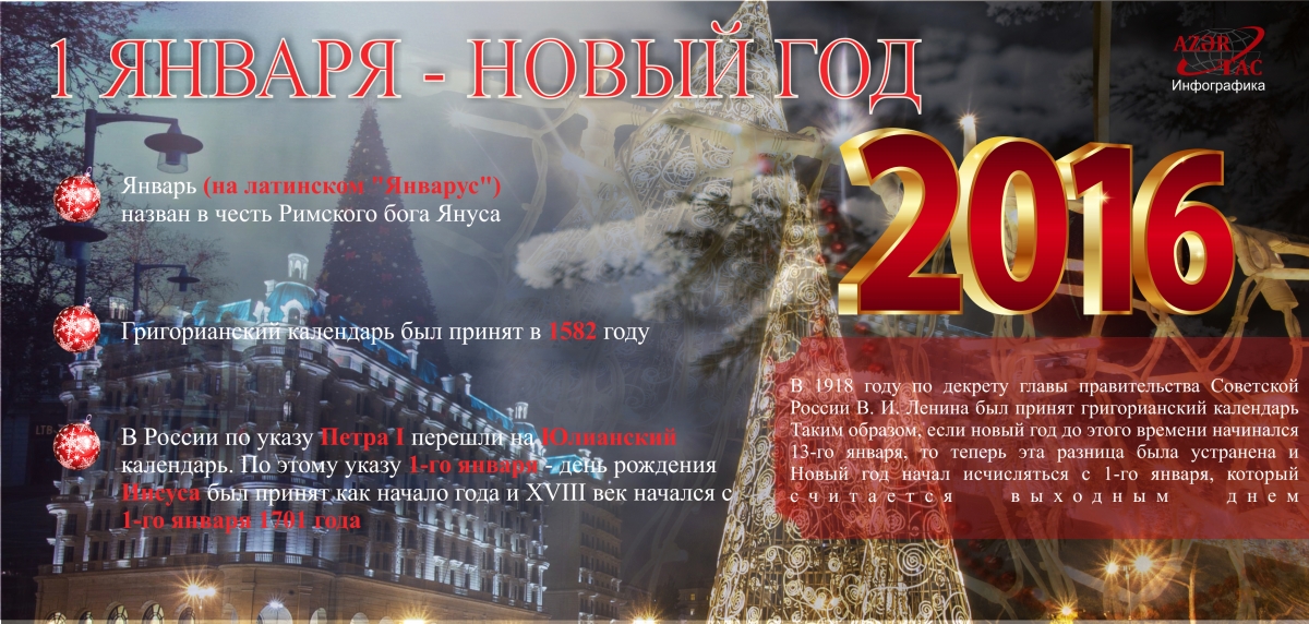 1 ЯНВАРЯ - НОВЫЙ ГОД - ИНФОГРАФИКА
