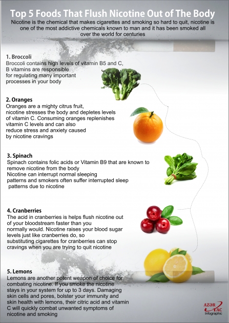Top 5 Foods That Flush Nicotine Out of The Body - INFOGRAPHIC