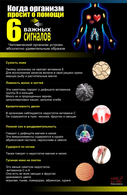 Когда организм просит о помощи: 6 важных сигналов – ИНФОГРАФИКА