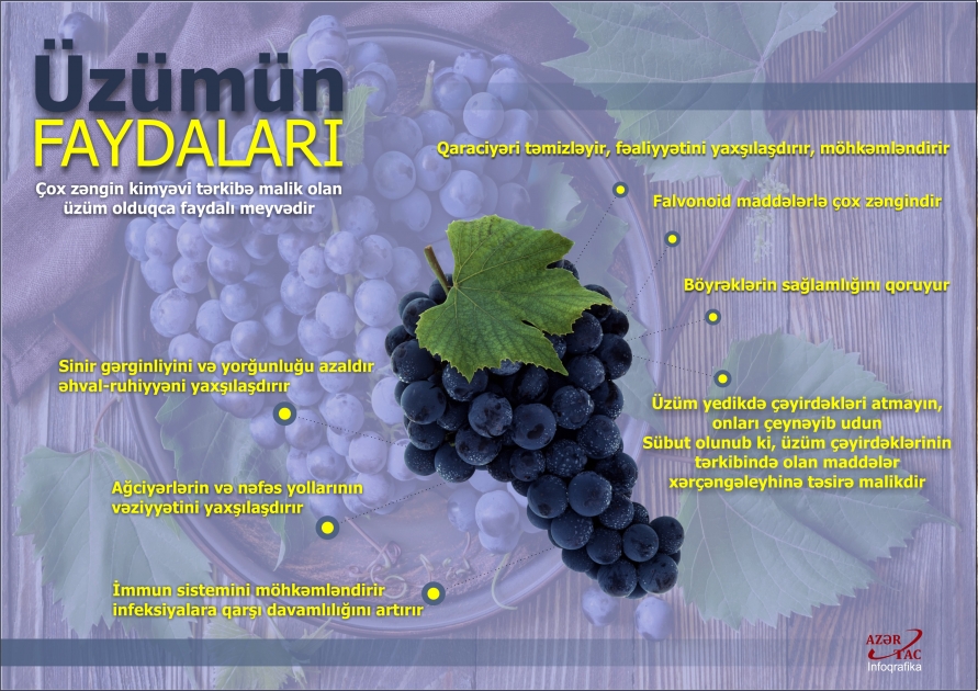 Üzümün FAYDALARI – INFOQRAFIKA