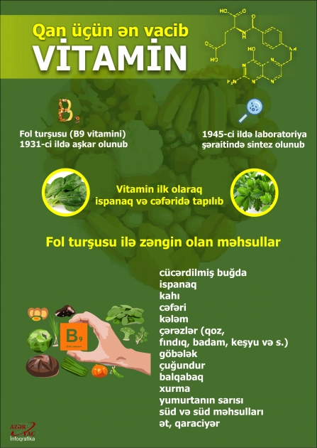 Qan üçün ən vacib vitamin – İNFOQRAFİKA