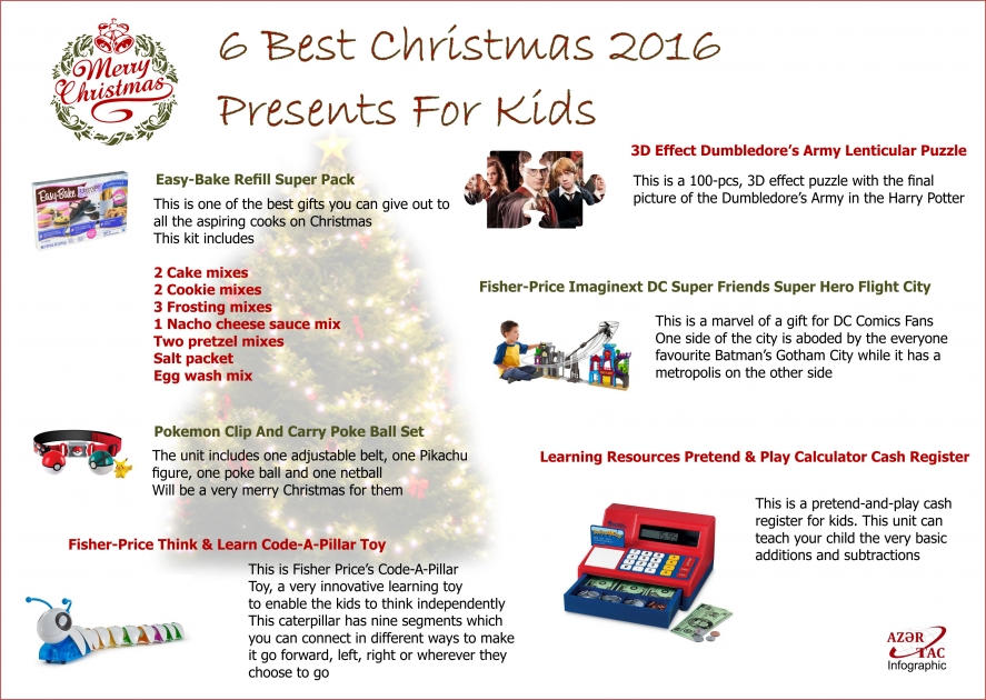 6 Best Christmas 2016 Presents For Kids - INFOGRAPHIC