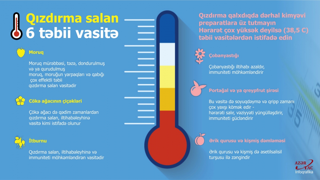 Qızdırma salan 6 təbii vasitə – İNFOQRAFİKA