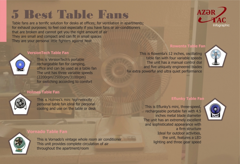 5 Best Table Fans -  INFOGRAPHIC