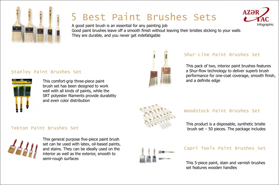 5 Best Paint Brushes Sets - INFOGRAPHIC