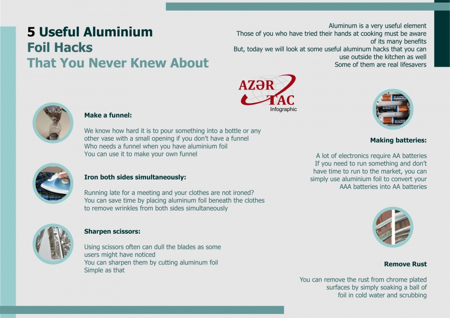 5 Useful Aluminium Foil Hacks That You Never Knew About - INFOGRAPHIC