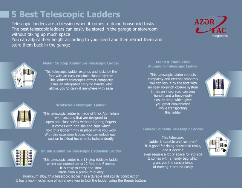 5 Best Telescopic Ladders - INFOGRAPHIC