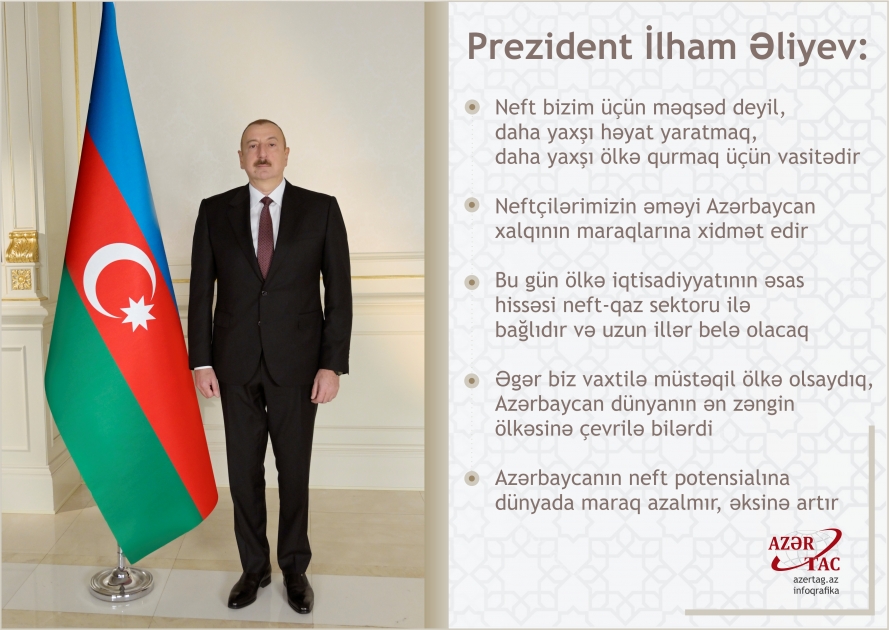 Neft bizim üçün məqsəd deyil, 
daha yaxşı həyat yaratmaq, 
daha yaxşı ölkə qurmaq üçün vasitədir