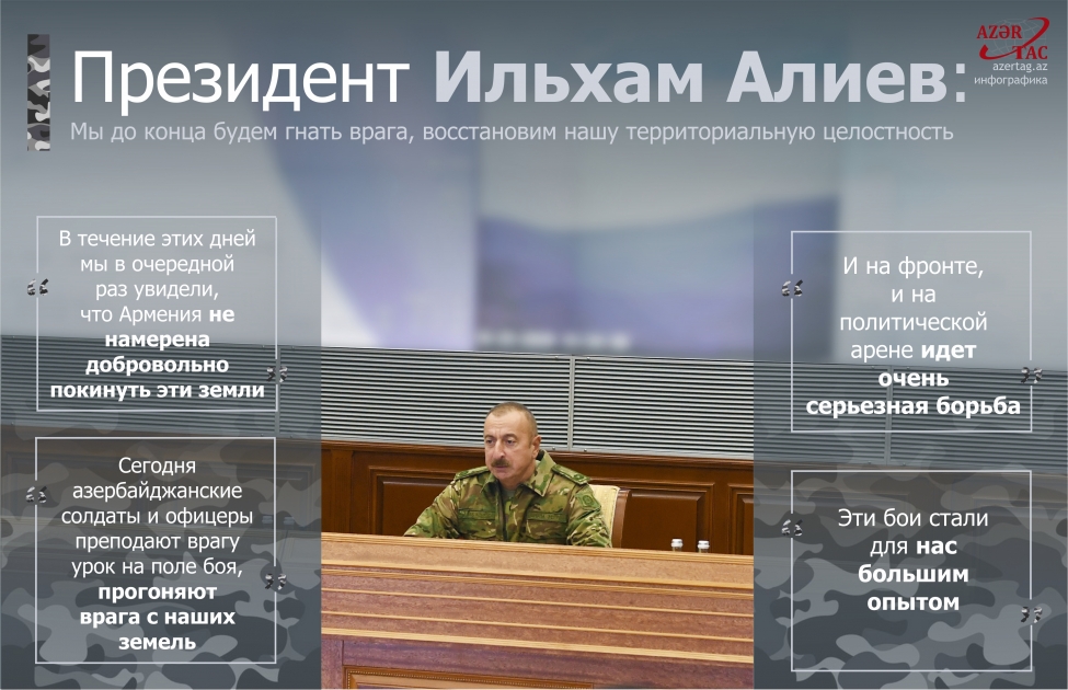 Президент Ильхам Алиев: Мы до конца будем гнать врага, восстановим нашу территориальную целостность