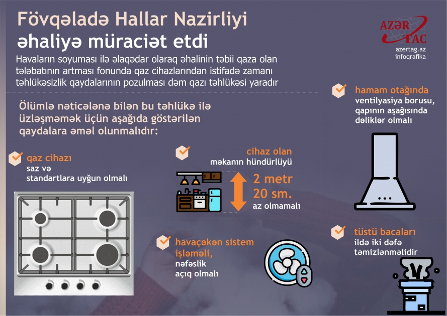 Fövqəladə Hallar Nazirliyi əhaliyə müraciət etdi