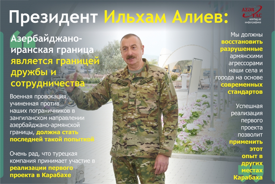 Президент Ильхам Алиев: Азербайджано-иранская граница является границей дружбы и сотрудничества