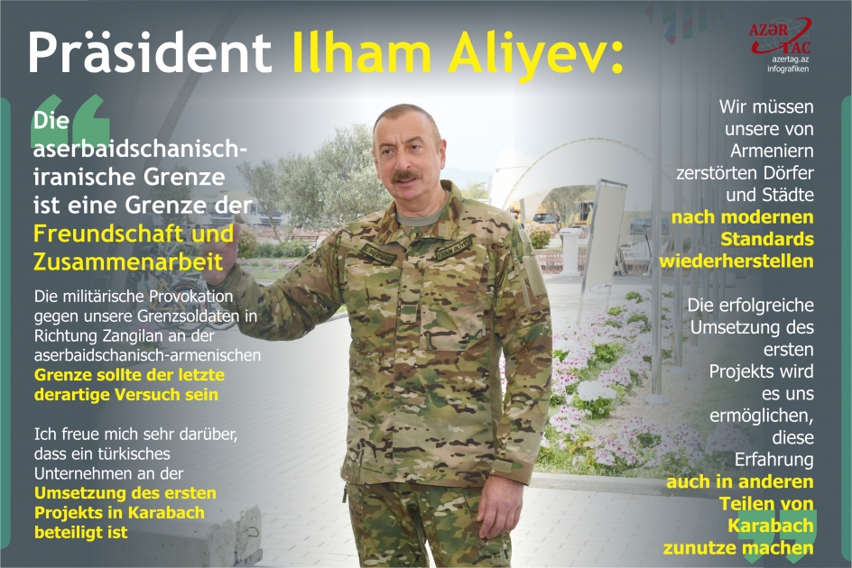 Präsident Ilham Aliyev: Die aserbaidschanisch-iranische Grenze ist eine Grenze der Freundschaft und Zusammenarbeit