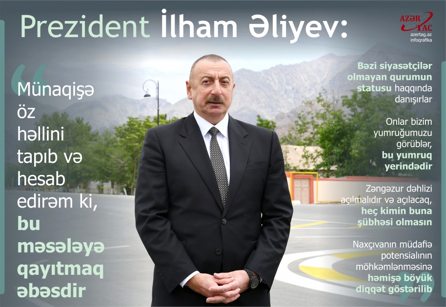 Prezident İlham Əliyev: Münaqişə öz həllini tapıb və hesab edirəm ki, bu məsələyə qayıtmaq əbəsdir