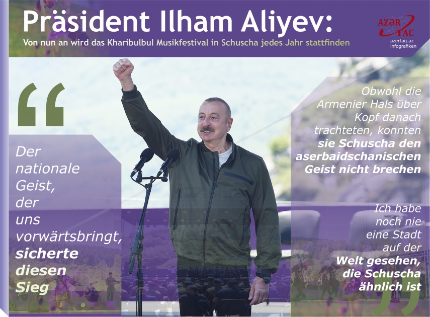 Präsident Ilham Aliyev: Von nun an wird das Kharibulbul Musikfestival in Schuscha jedes Jahr stattfinden