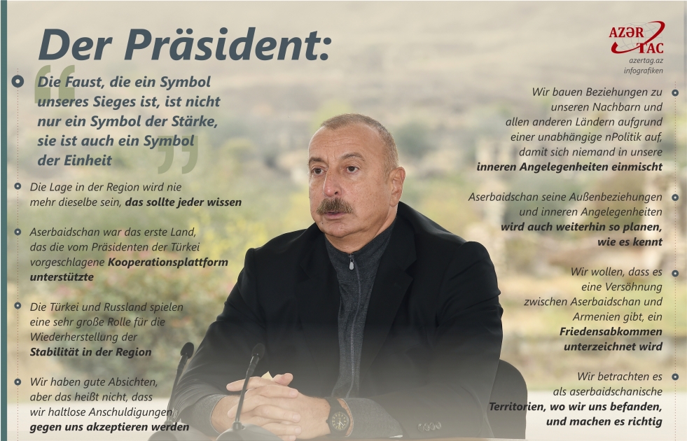 Der Präsident: Die Faust, die ein Symbol unseres Sieges ist, ist nicht nur ein Symbol der Stärke, sie ist auch ein Symbol der Einheit