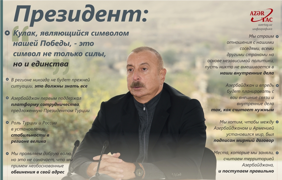 Президент: Кулак, являющийся символом нашей Победы, - это символ не только силы, но и единства