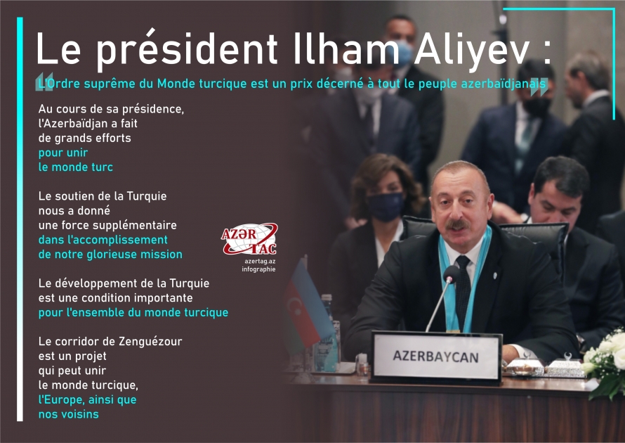 Le président Ilham Aliyev : L'Ordre suprême du Monde turcique est un prix décerné à tout le peuple azerbaïdjanais