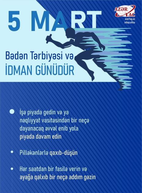 5 mart - Bədən Tərbiyəsi və İdman Günüdür