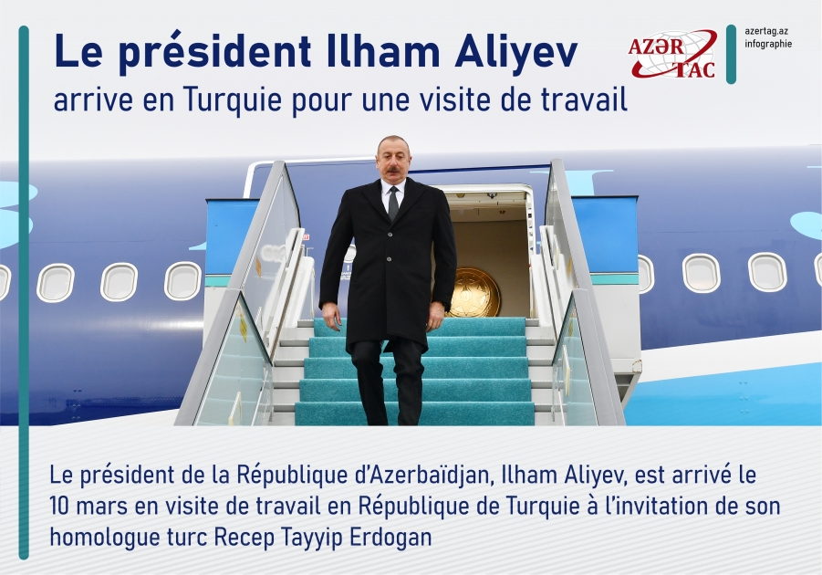 Le président Ilham Aliyev arrive en Turquie pour une visite de travail