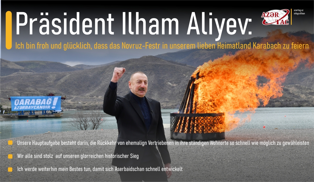 Präsident Ilham Aliyev: Ich bin froh und glücklich, dass das Novruz-Festr in unserem lieben Heimatland Karabach zu feiern