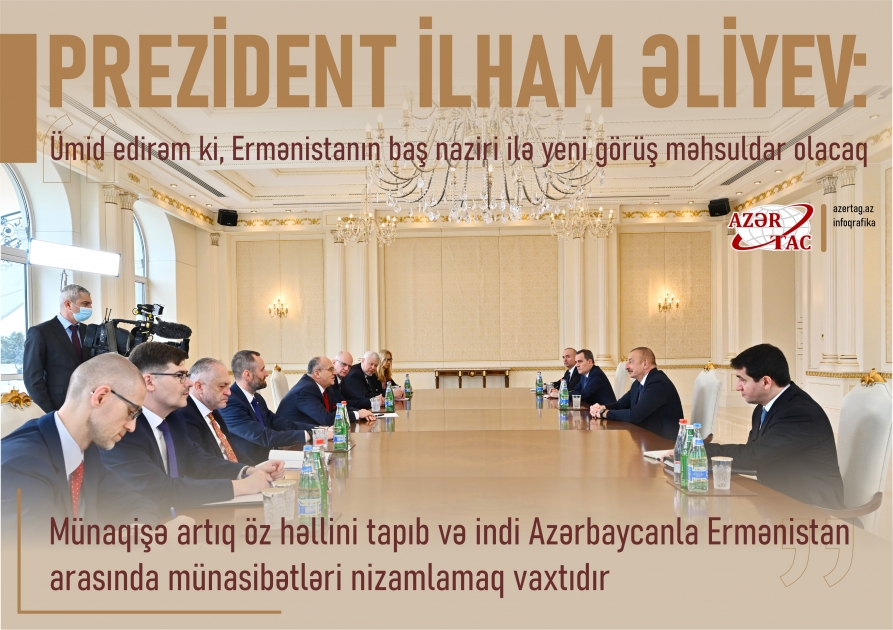 Prezident İlham Əliyev: Ümid edirəm ki, Ermənistanın baş naziri ilə yeni görüş məhsuldar olacaq