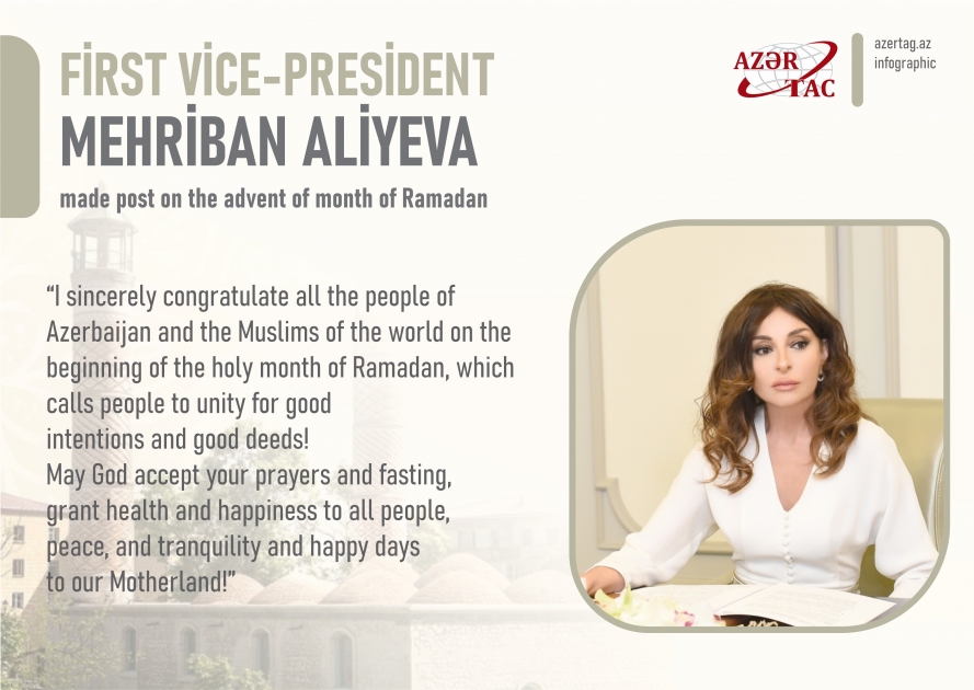 First Vice-President Mehriban Aliyeva made post on the advent of month of Ramadan