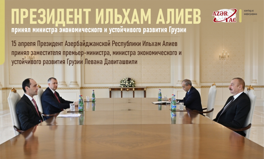 Президент Ильхам Алиев принял министра экономического и устойчивого развития Грузии