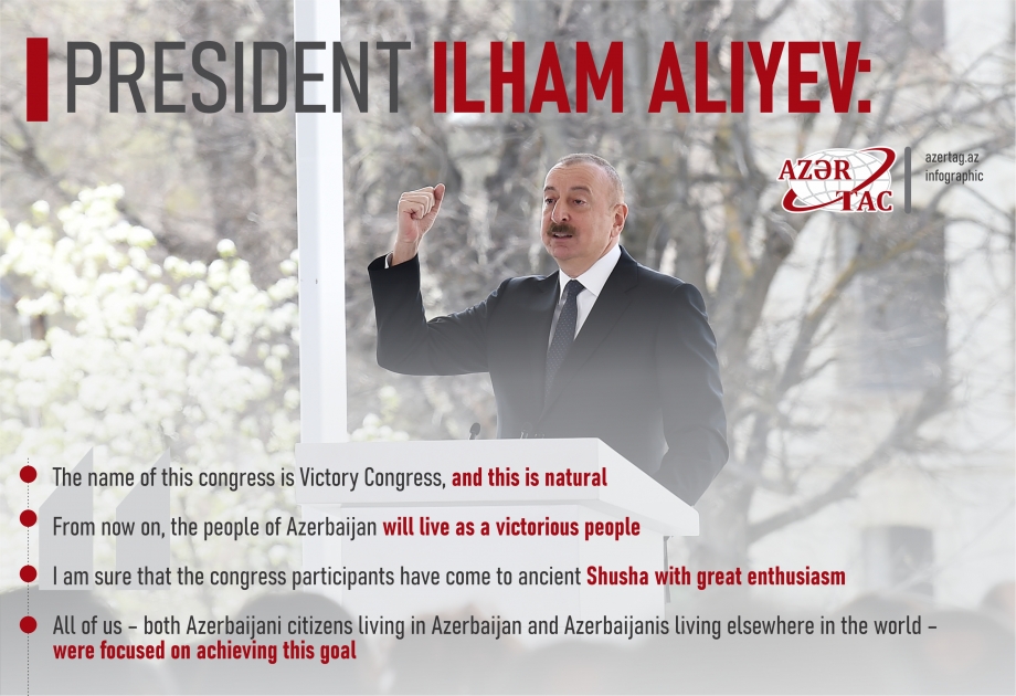 President Ilham Aliyev: The name of this congress is Victory Congress, and this is natural