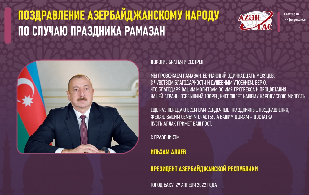 Поздравление азербайджанскому народу по случаю праздника Рамазан