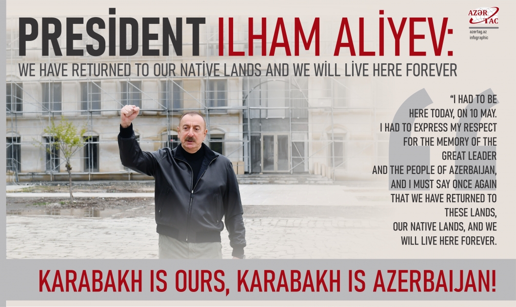 President Ilham Aliyev: We have returned to our native lands and we will live here forever