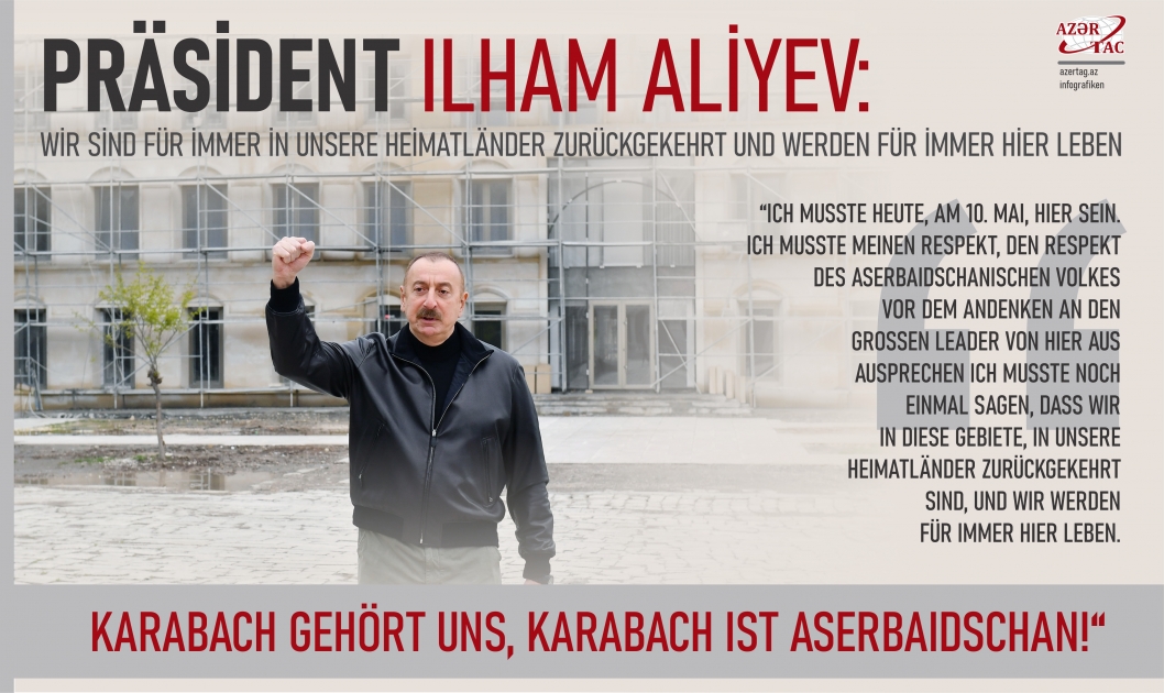 Präsident Ilham Aliyev: Wir sind für immer in unsere Heimatländer zurückgekehrt und werden für immer hier leben