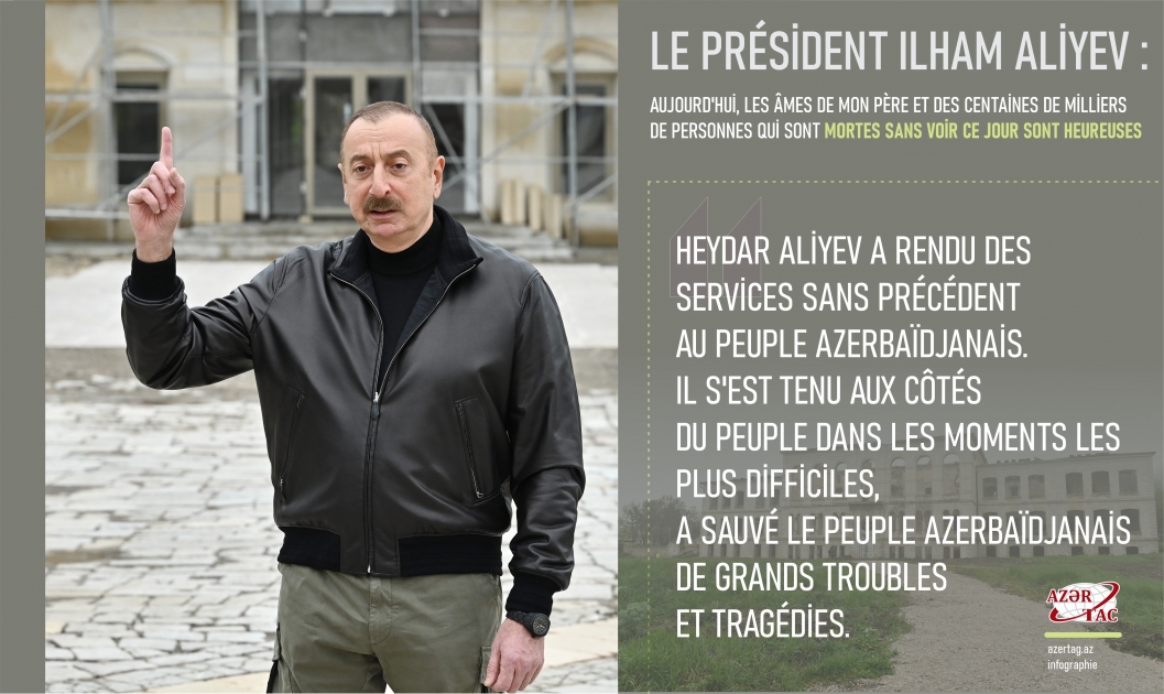 Le président Ilham Aliyev : Aujourd'hui, les âmes de mon père et des centaines de milliers de personnes qui sont mortes sans voir ce jour sont heureuses