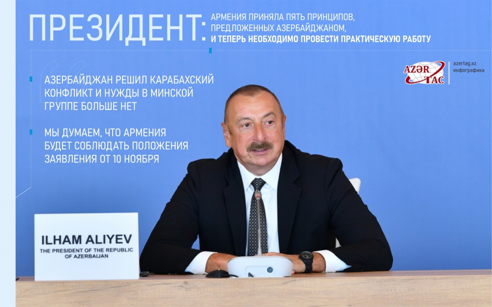 Президент: Армения приняла пять принципов, предложенных Азербайджаном, и теперь необходимо провести практическую работу