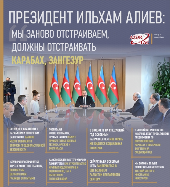 Президент Ильхам Алиев: Мы заново отстраиваем, должны отстраивать Карабах, Зангезур