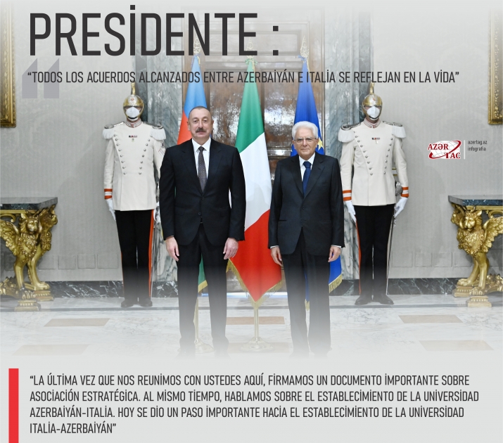 Presidente : “Todos los acuerdos alcanzados entre Azerbaiyán e Italia se reflejan en la vida”