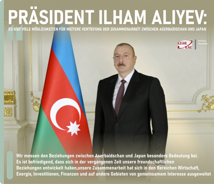 Präsident Ilham Aliyev: Es gibt viele Möglichkeiten für weitere Vertiefung der Zusammenarbeit zwischen Aserbaidschan und Japan
