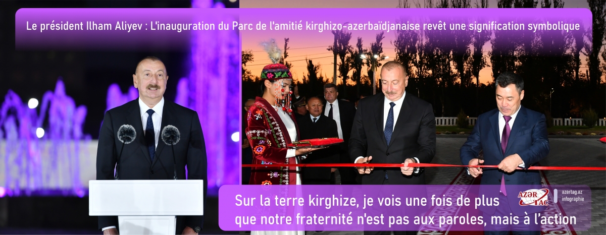 Le président Ilham Aliyev : L'inauguration du Parc de l'amitié kirghizo-azerbaïdjanaise revêt une signification symbolique