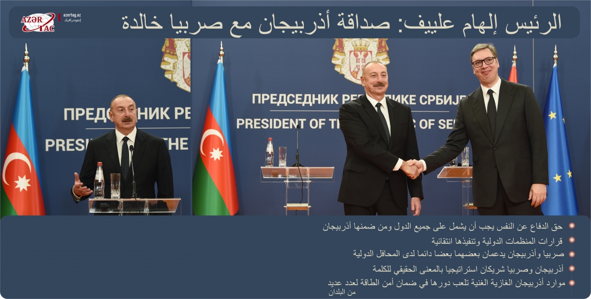 الرئيس إلهام علييف: صداقة أذربيجان مع صربيا خالدة