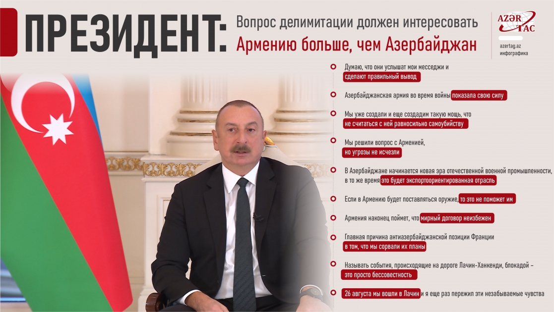 Президент: Вопрос делимитации должен интересовать Армению больше, чем Азербайджан