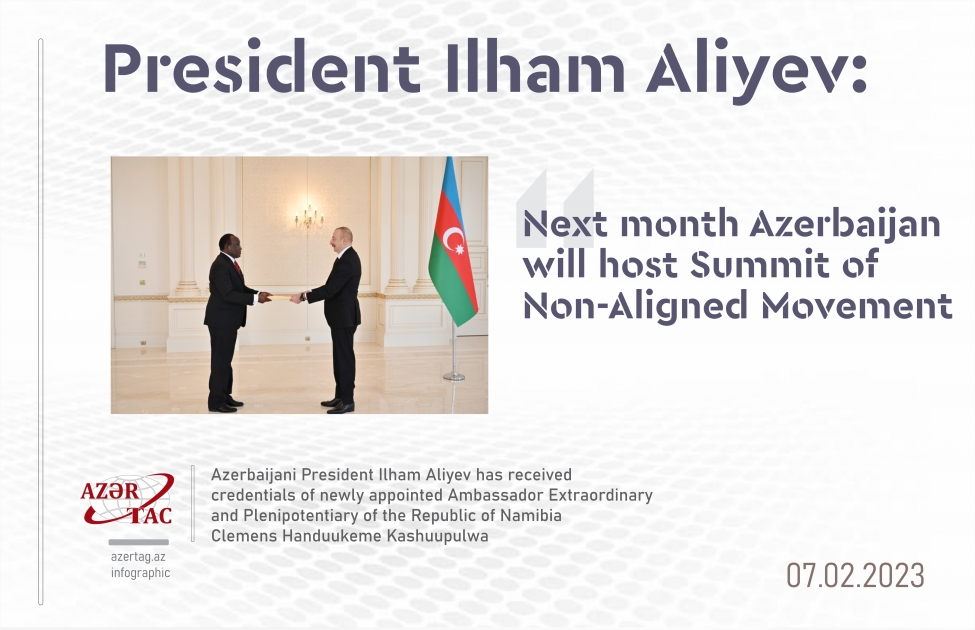 President Ilham Aliyev: Next month Azerbaijan will host Summit of Non-Aligned Movement