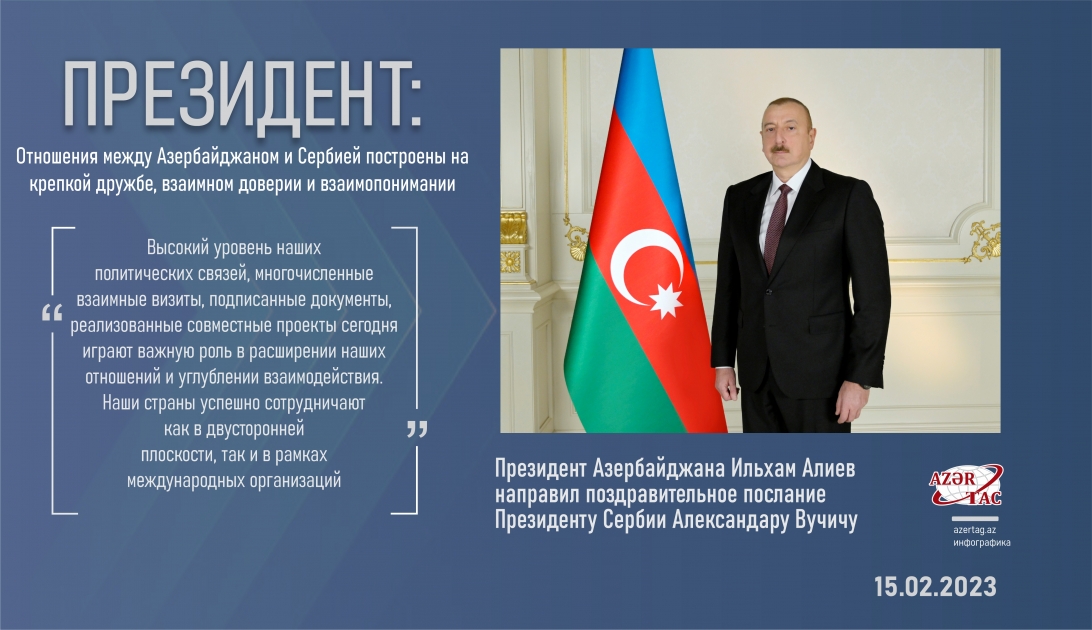 Президент: Отношения между Азербайджаном и Сербией построены на крепкой дружбе, взаимном доверии и взаимопонимании