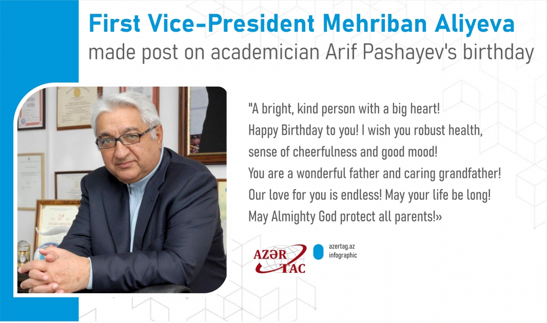 First Vice-President Mehriban Aliyeva made post on academician Arif Pashayev's birthday