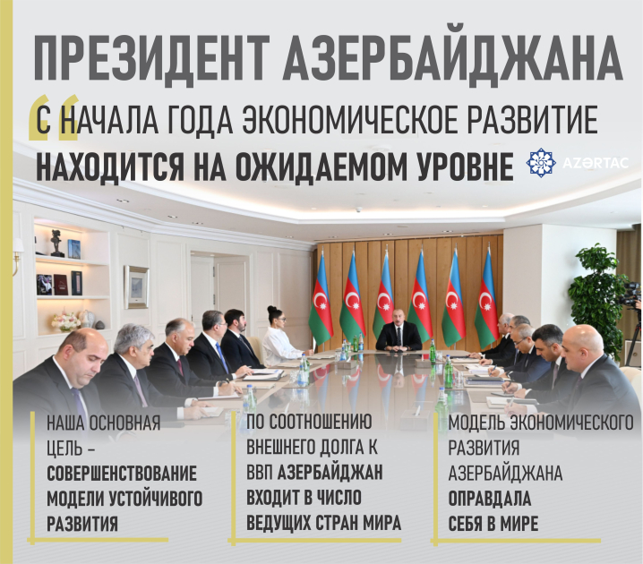 Президент Ильхам Алиев: С начала года экономическое развитие находится на ожидаемом уровне